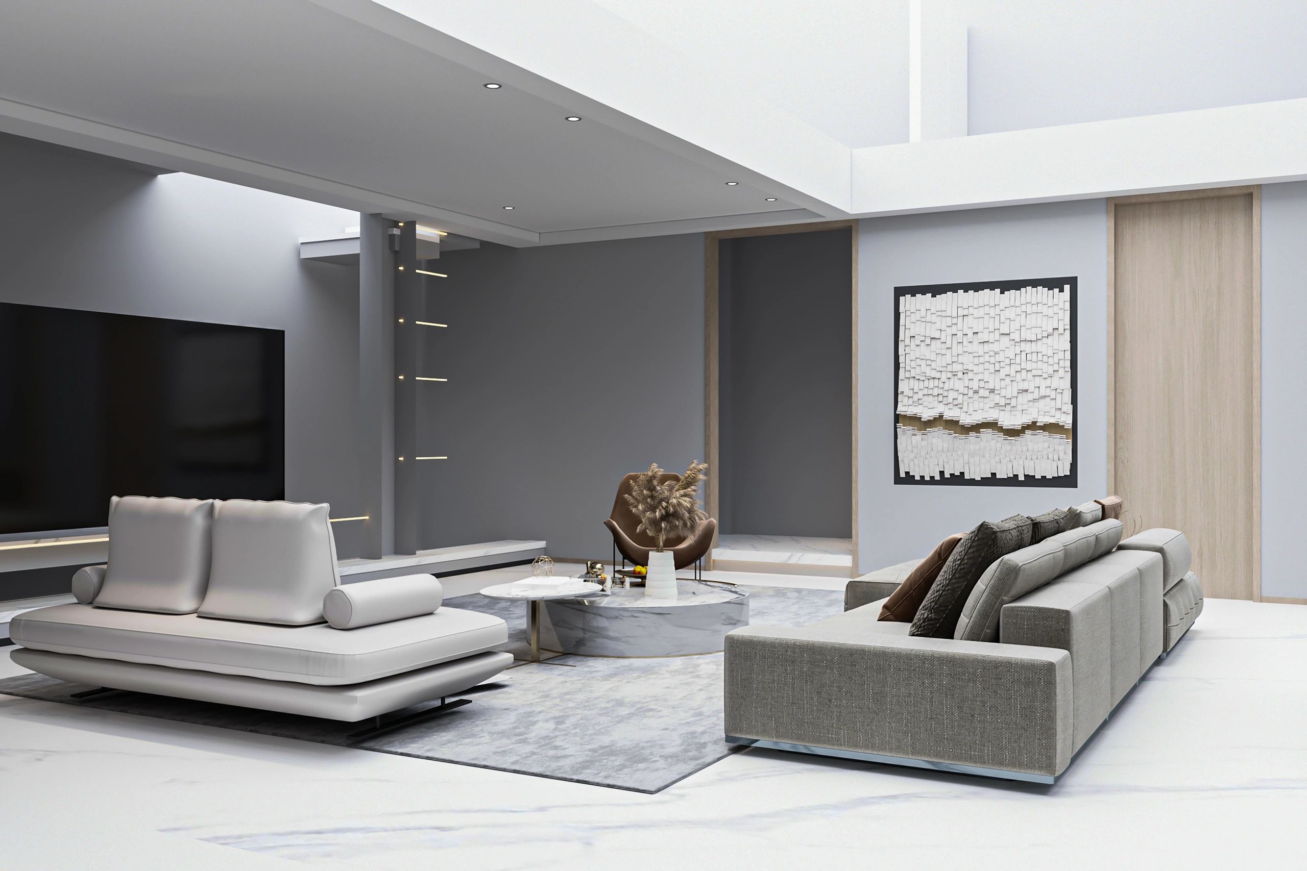 Refined interior featuring a rug